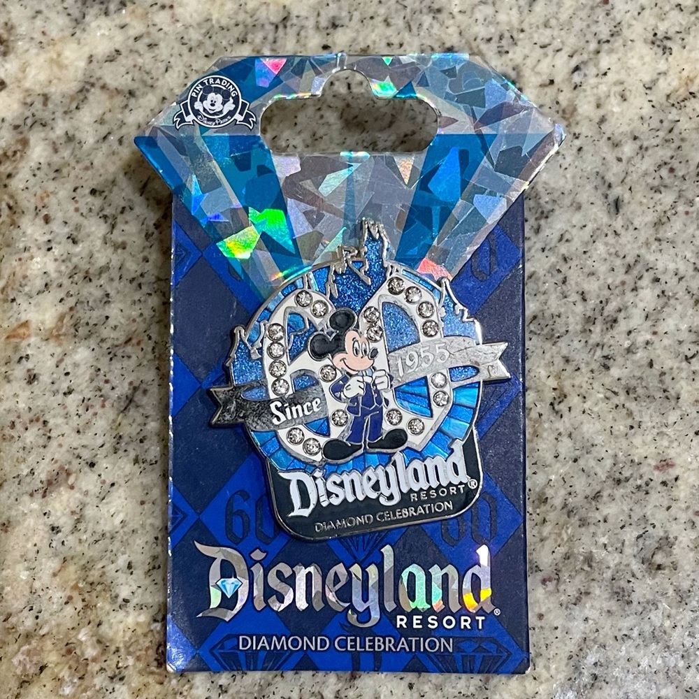 Disneyland 60th Anniversary Diamond Collection Pin New